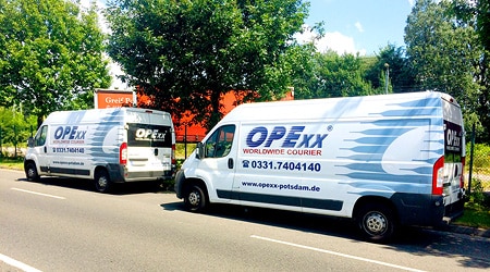 Fahrzeugbeschriftung OPEXX Potsdam