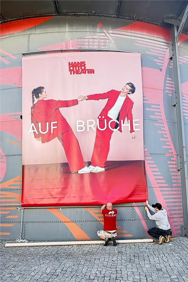 Bannerwechsel ohne Gerüst