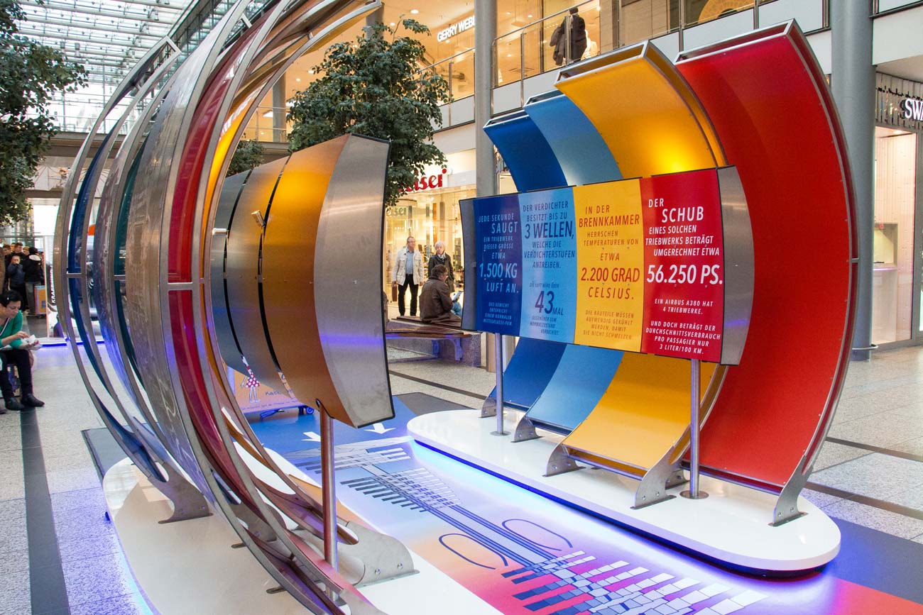 Konzeption von Ausstellungsmodulen - begehbares Triebwerk