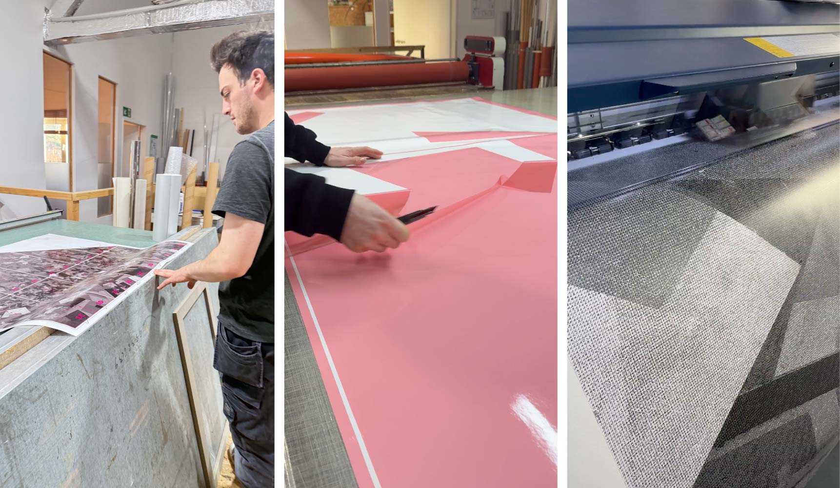 Folien in Produktion fuer David Schnell Kunstraum Potsdam