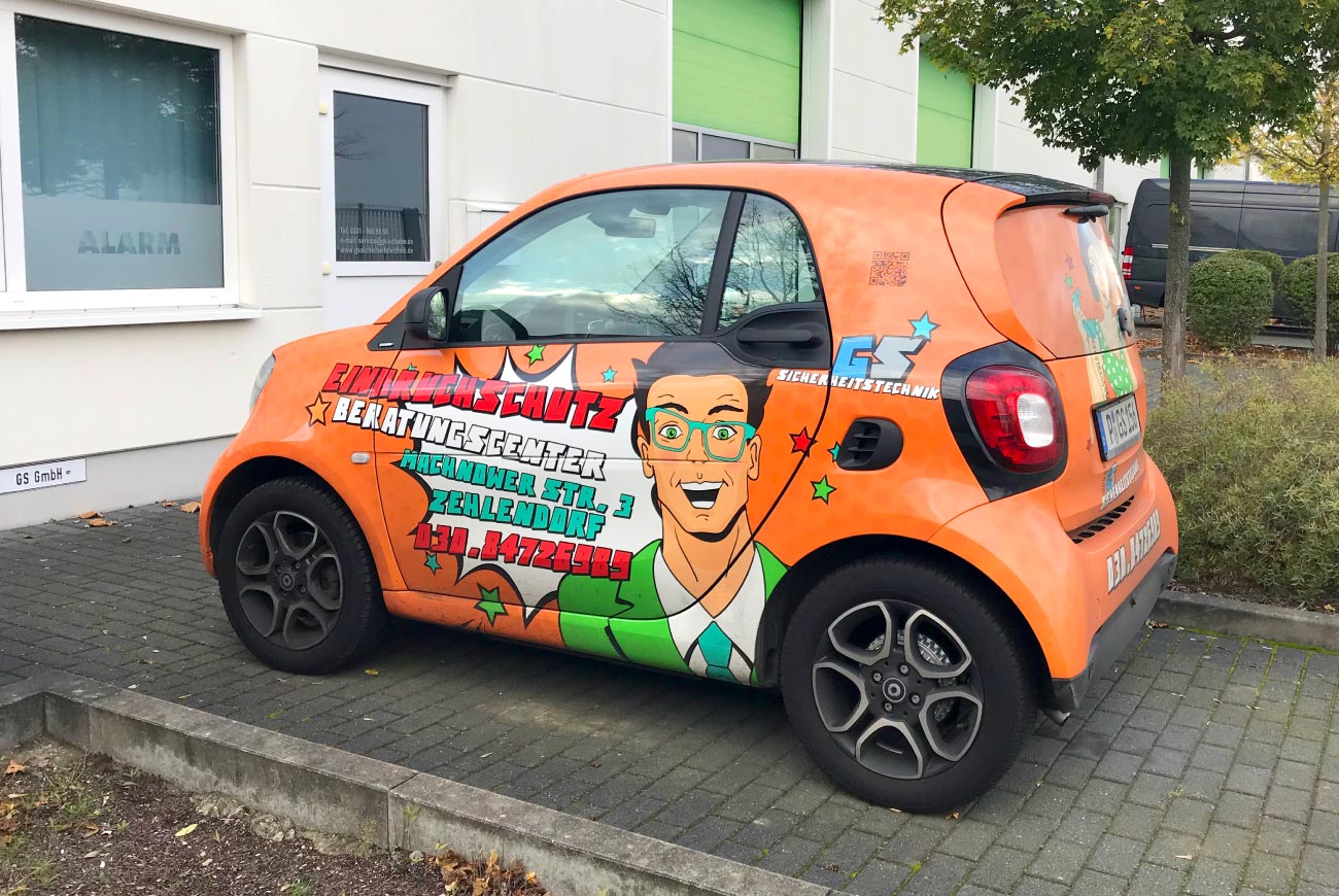 Smart-Fahrzeugbeschriftung-Design-Berlin-Potsdam Fahrzeuggestaltung Potsdam Berlin